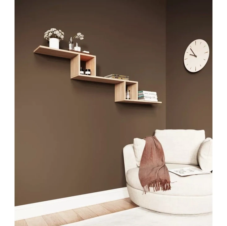 Полка настенная Art Mebel 10, ламинат, 45х145х20 см, бежевая Полка настенная Art Mebel 10, ламинат, 45х145х20 см, бежевая