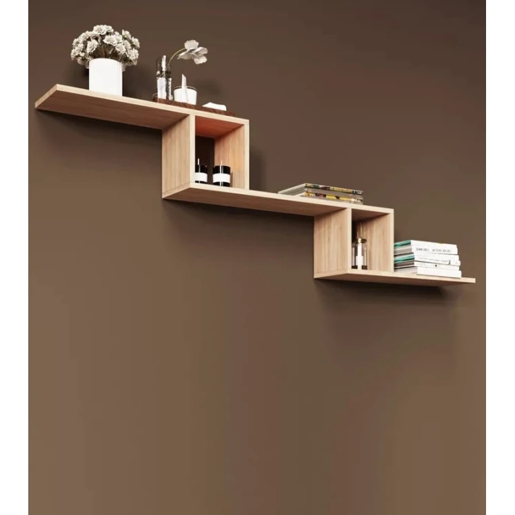 Полка настенная Art Mebel 10, ламинат, 45х145х20 см, бежевая Полка настенная Art Mebel 10, ламинат, 45х145х20 см, бежевая