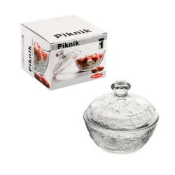 Сахарница Pasabahce Piknik-F&D 400 мл с крышкой, стекло, прозрачный