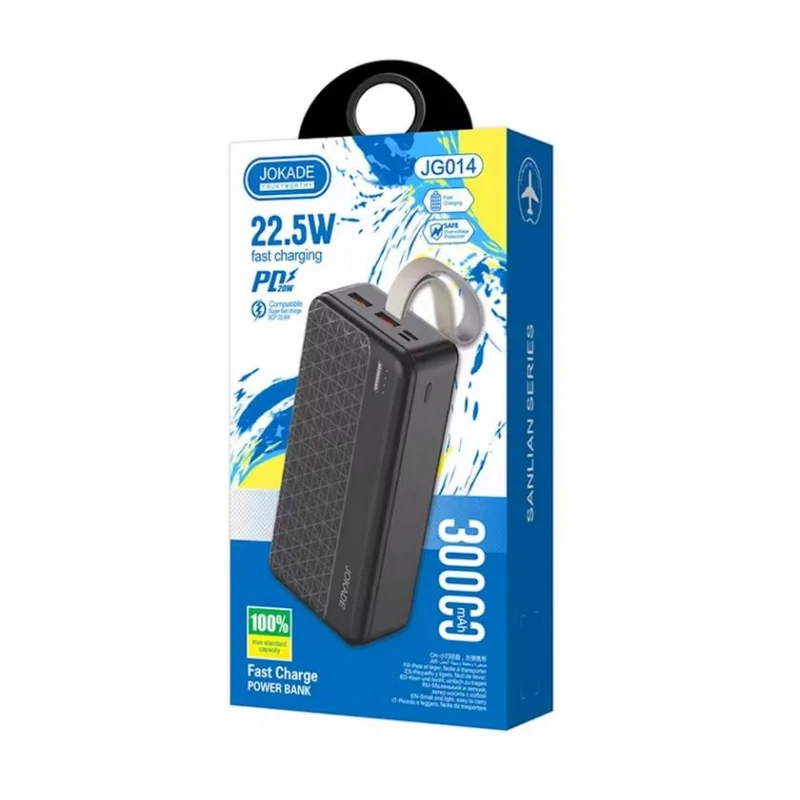 Внешний аккумулятор Jokade JG-014 Fast Charging 30000 mAh Black Внешний аккумулятор Jokade JG-014 Fast Charging 30000 mAh Black