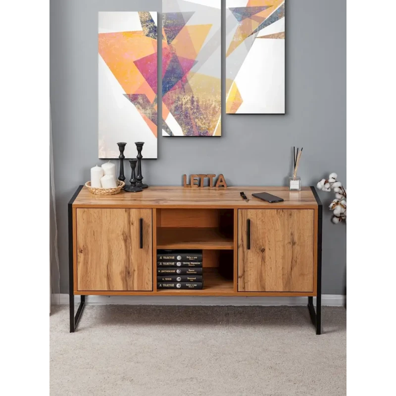 Тумба под ТВ 60x40x114 см, ЛДСП, коричневая Тумба под ТВ 60x40x114 см, ЛДСП, коричневая