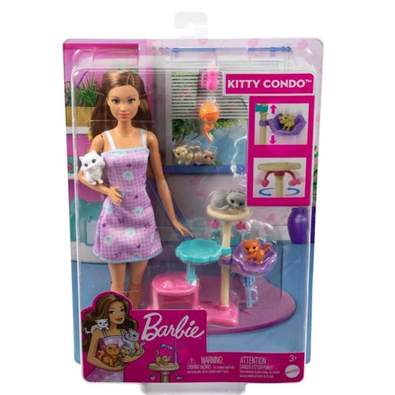 Кукла Mattel Barbie Kitty Condo Doll and Pets Playset HHB70, 29 см Кукла Mattel Barbie Kitty Condo Doll and Pets Playset HHB70, 29 см