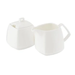 Набор сахарница и молочник Wilmax WL-995028, 340 мл/310 мл, фарфор, белый