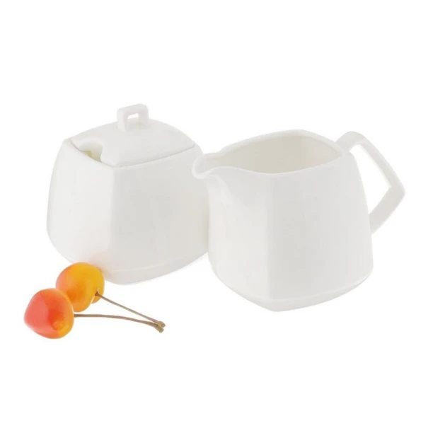 Набор сахарница и молочник Wilmax WL-995028, 340 мл/310 мл, фарфор, белый Набор сахарница и молочник Wilmax WL-995028, 340 мл/310 мл, фарфор, белый