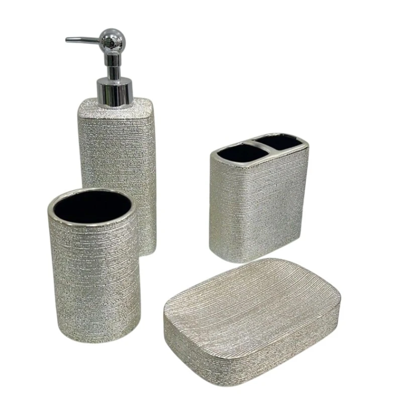 Vanna otağı üçün aksesuar dəsti, keramika, boz