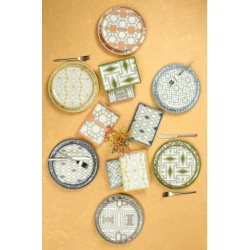 Набор для завтрака Porland Akroter 04POR035081, 18 предметов, на 6 персон, фарфор, разноцветный