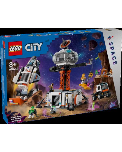 Konstruktor LEGO City Space Base and Rocket Launchpad 60434, 8+ yaş, 1422 detal
