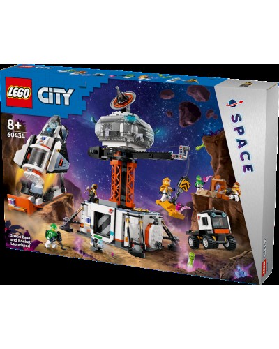 Konstruktor LEGO City Space Base and Rocket Launchpad 60434, 8+ yaş, 1422 detal