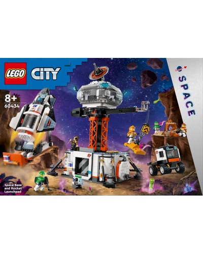 Konstruktor LEGO City Space Base and Rocket Launchpad 60434, 8+ yaş, 1422 detal