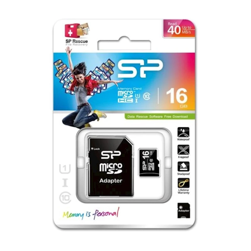 Карта памяти Silicon Power 16 GB microSDHC Class 10 + SD адаптер Карта памяти Silicon Power 16 GB microSDHC Class 10 + SD адаптер