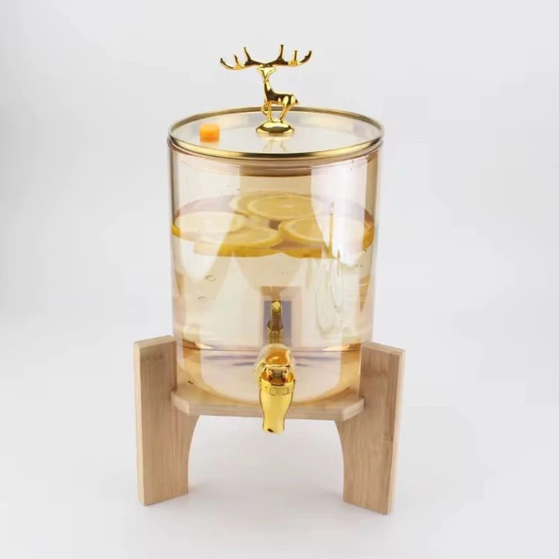 Графин, стекло/дерево, прозрачный/золотистый, 3.6 л Графин, стекло/дерево, прозрачный/золотистый, 3.6 л