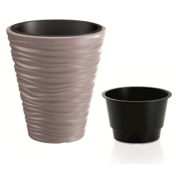 Горшок Prosperplast ME-A400, 38.8x38.8x43.6 см, 37 л, пластик, бежевый