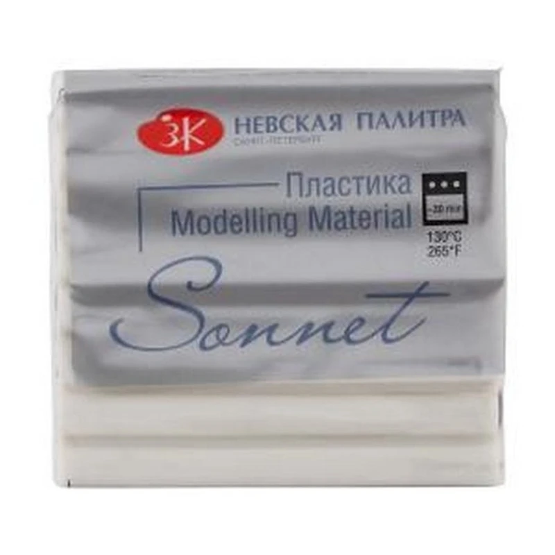 Полимерная глина Невская палитра Сонет, белый, 56г Полимерная глина Невская палитра Сонет, белый, 56г