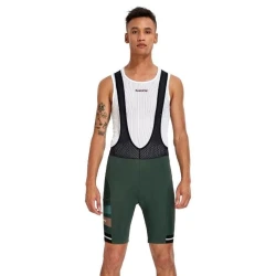 Велошорты Santic WM0C05119V, зеленые/черные, нейлон/спандекс, размер M