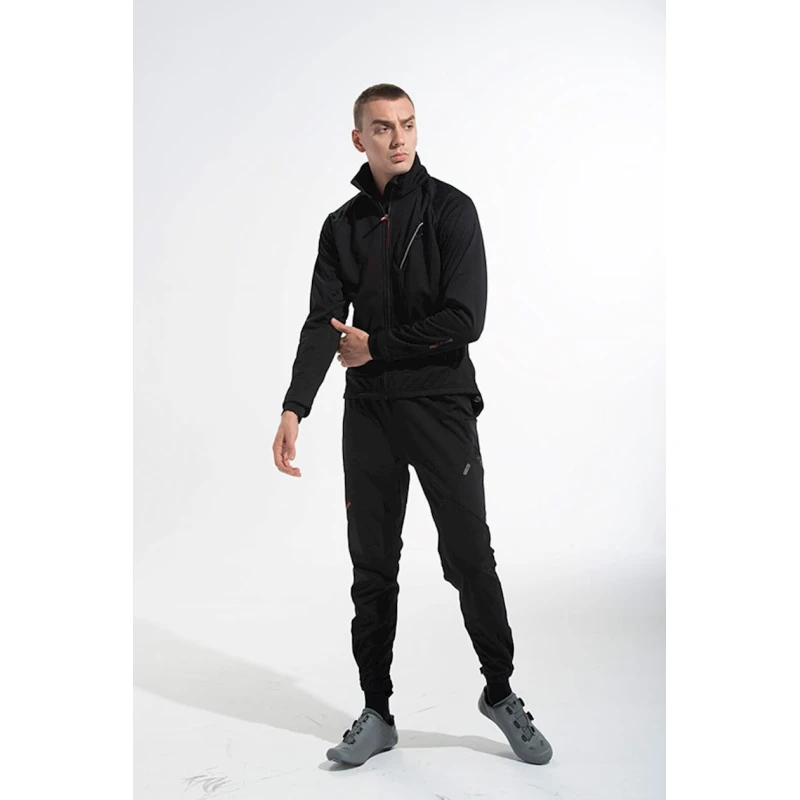 Велокуртка мужская Santic WM0C01115H, черная, полиэстер, размер XXL Велокуртка мужская Santic WM0C01115H, черная, полиэстер, размер XXL