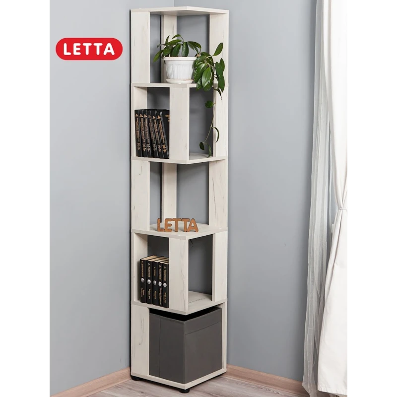 Стеллаж Letta Dub White, 180х35х35 см, ЛДСП, белый Стеллаж Letta Dub White, 180х35х35 см, ЛДСП, белый