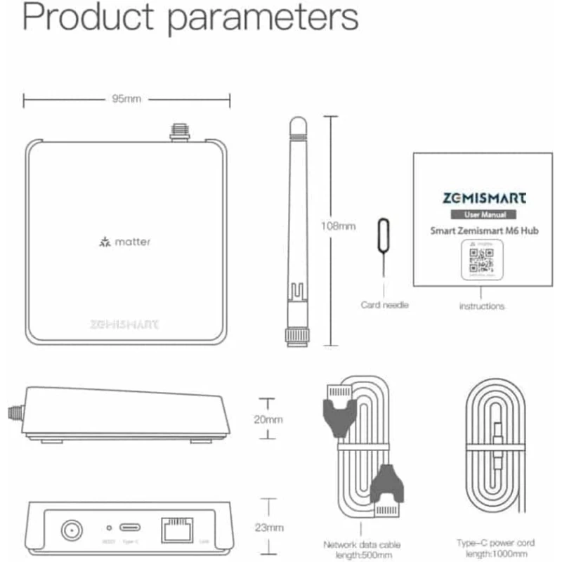 Хаб для умного дома Novato M6 ZigBee ZGW-04 Хаб для умного дома Novato M6 ZigBee ZGW-04
