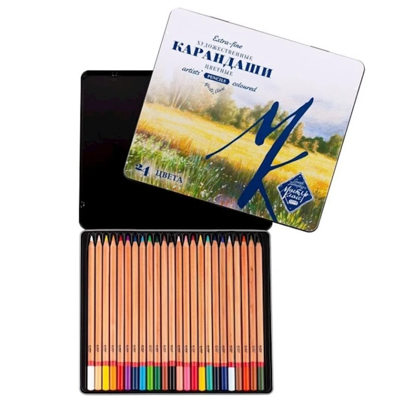 Набор цветных карандашей Невская палитра Мастер-Класс, 24 цвета