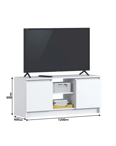 TV üçün tumba Letta 3563 TV1, 60x40x120 sm, LDSP, ağ