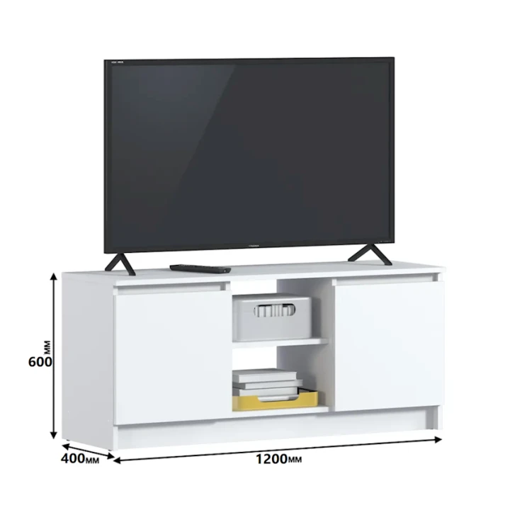 Тумба под ТВ Letta 3563 TV1, 60x40x120 см, ЛДСП, белый