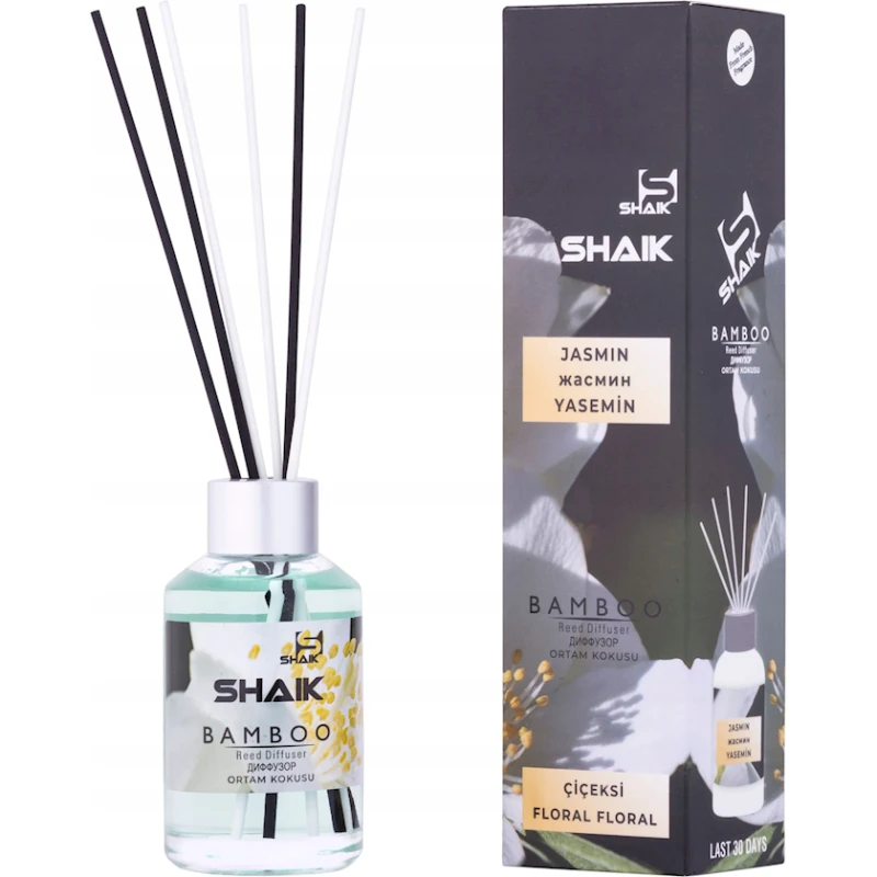 Освежитель воздуха Shaik Home Bamboo Reed Diffuser Jasmin, 115 мл Освежитель воздуха Shaik Home Bamboo Reed Diffuser Jasmin, 115 мл