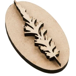 Штамп Rosa №5, Ботаника, МДФ/фанера, 2.5х10 см