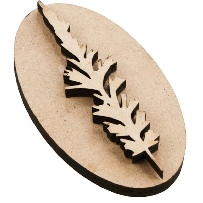 Штамп Rosa №5, Ботаника, МДФ/фанера, 2.5х10 см