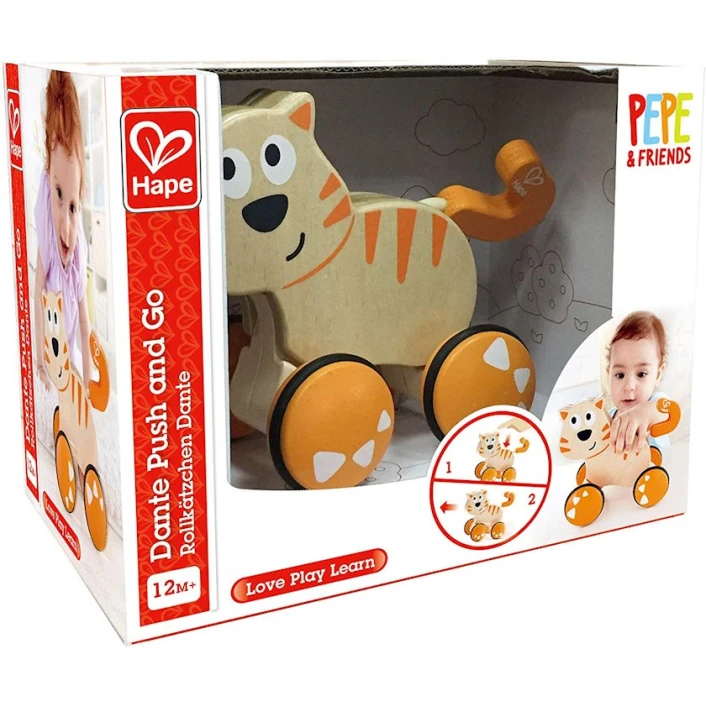 Игрушка-каталка Hape Dante Push And Go E0363, 12+ месяцев Игрушка-каталка Hape Dante Push And Go E0363, 12+ месяцев
