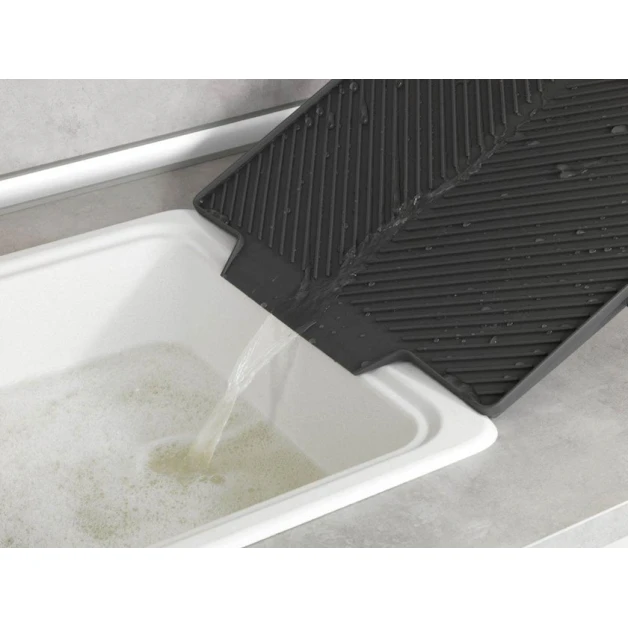 Коврик для посуды Wenko Nelia, 34x40x3 см, резина, серый Коврик для посуды Wenko Nelia, 34x40x3 см, резина, серый