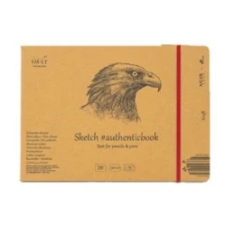 Альбом для скетчей SM-LT Kraft Sketch Pad, 90г/м², 24.5x17.6 см, 24л, коричневый