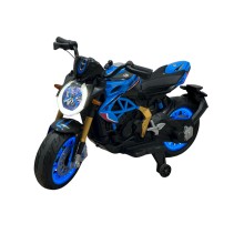 Uşaq elektrik motosikli MT800GY, 5+ yaş, qara/göy