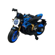 Uşaq elektrik motosikli MT800GY, 5+ yaş, qara/göy