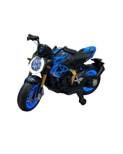 Uşaq elektrik motosikli MT800GY, 5+ yaş, qara/göy