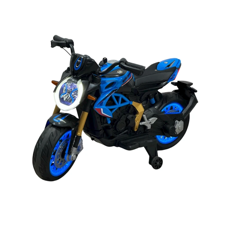 Uşaq elektrik motosikli MT800GY, 5+ yaş, qara/göy