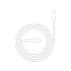 Кабель USB Type-C to Lightning Porodo White, 1.2 м