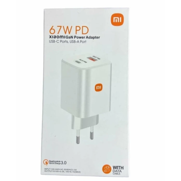 Adapter Redmi 67W usb və PD giriş 2 port