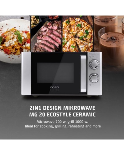 Qril ilə mikrodalğalı soba CASO Design MG20 Ecostyle Ceramic