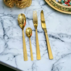 Набор столовых приборов для сервировки LF-HH-003, золотистый, на 12 персон, 48 предметов