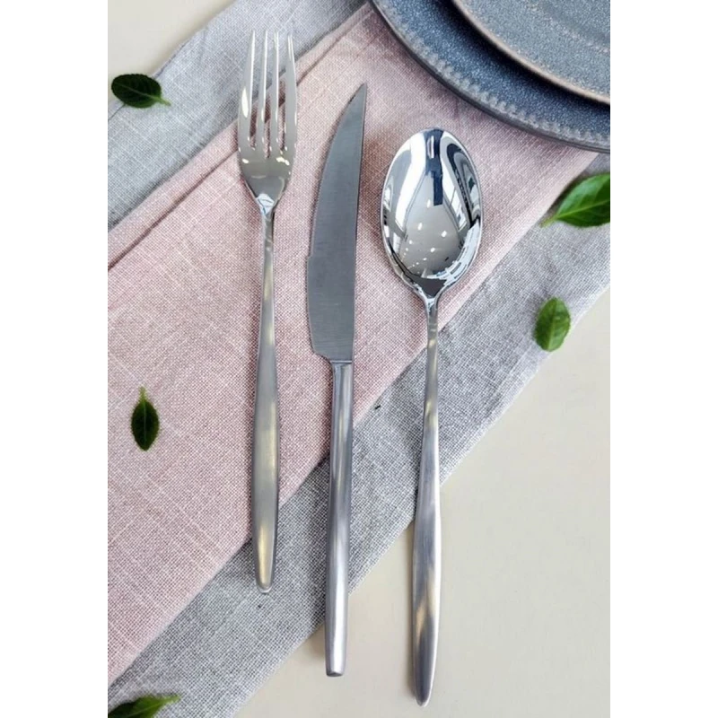 Набор столовых приборов Eurolux EU-CS8135L-132MP на 12 персон 132 предмета, нержавеющая сталь