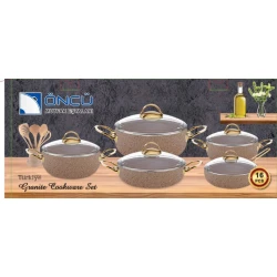 Набор посуды, гранит, коричневый, 16 предметов, 20/24/28/30 см Набор посуды, гранит, коричневый, 16 предметов, 20/24/28/30 см