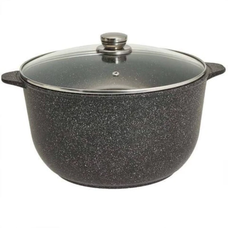 Кастрюля Гардарика 6144 (1710-18-10), алюминий, черная, 30 см, 10 л Кастрюля Гардарика 6144 (1710-18-10), алюминий, черная, 30 см, 10 л