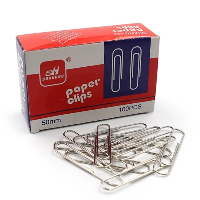 Qısqaclar Shanghu, 50 mm, 100 əd, gümüşü Qısqaclar Shanghu, 50 mm, 100 əd, gümüşü