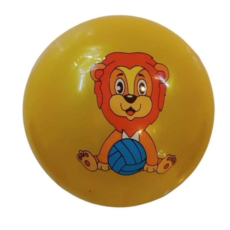 Надувной мяч 016612S с принтом льва, золотой Надувной мяч 016612S с принтом льва, золотой