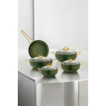 Qazan dəsti Luxe Pot, yüksək istilik tutumu, müxtəlif plitələr üçün, davamlı, funksional, elegant dizayn - LX-MX116