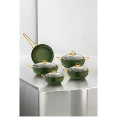 Qazan dəsti Luxe Pot, yüksək istilik tutumu, müxtəlif plitələr üçün, davamlı, funksional, elegant dizayn - LX-MX116