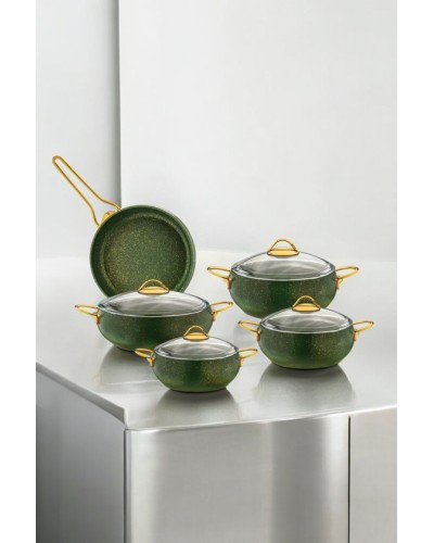 Qazan dəsti Luxe Pot, yüksək istilik tutumu, müxtəlif plitələr üçün, davamlı, funksional, elegant dizayn - LX-MX116