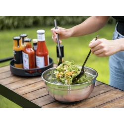 Набор ложек для салата Wenko Nagy, 2 шт, 29 см, нержавеющая сталь, черный