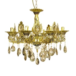 Люстра подвесная Şəms Aydınlatma 1501-8, золотистая