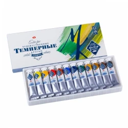 Набор темперных красок Мастер-Класс, 12 цветов, 18 мл