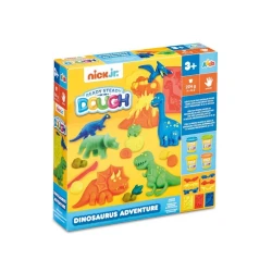 Тесто для лепки Addo Play LTD Nick Dough Dino, 4 цвета, 56 г (5056289416730)